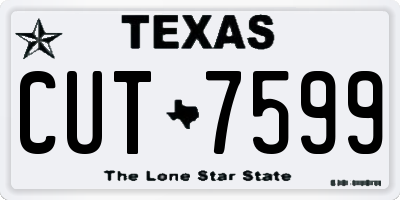TX license plate CUT7599