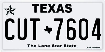 TX license plate CUT7604