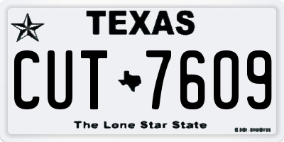 TX license plate CUT7609