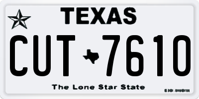 TX license plate CUT7610