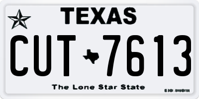 TX license plate CUT7613