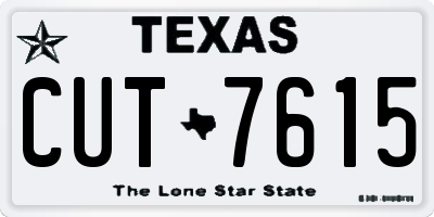 TX license plate CUT7615