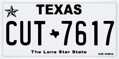 TX license plate CUT7617