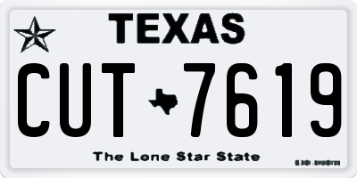 TX license plate CUT7619