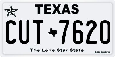 TX license plate CUT7620
