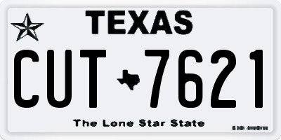 TX license plate CUT7621