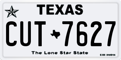 TX license plate CUT7627