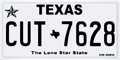 TX license plate CUT7628