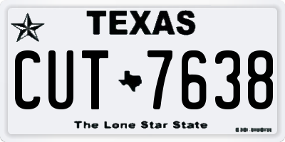 TX license plate CUT7638