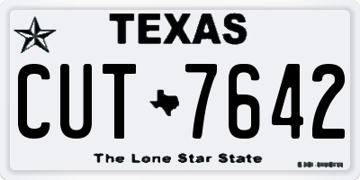 TX license plate CUT7642
