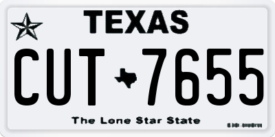 TX license plate CUT7655