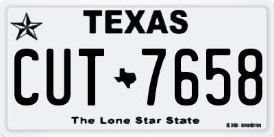 TX license plate CUT7658