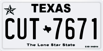 TX license plate CUT7671