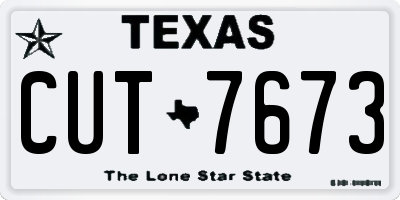 TX license plate CUT7673