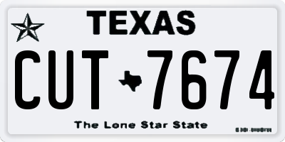 TX license plate CUT7674