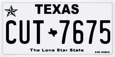 TX license plate CUT7675