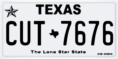 TX license plate CUT7676