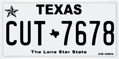TX license plate CUT7678