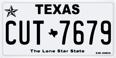TX license plate CUT7679