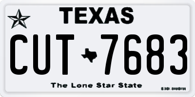 TX license plate CUT7683