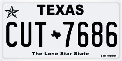 TX license plate CUT7686