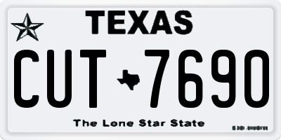 TX license plate CUT7690