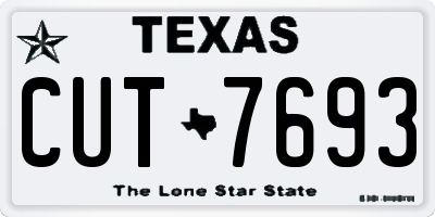 TX license plate CUT7693