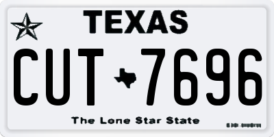 TX license plate CUT7696