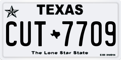 TX license plate CUT7709