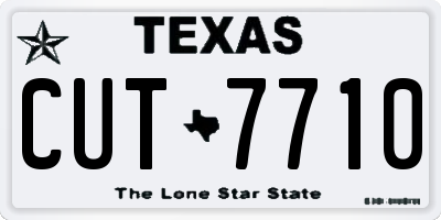TX license plate CUT7710