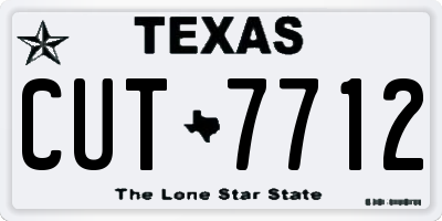 TX license plate CUT7712