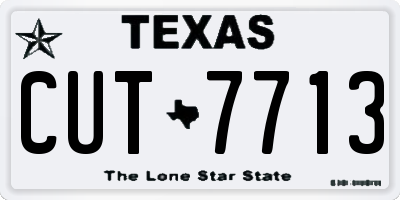 TX license plate CUT7713