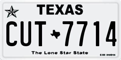 TX license plate CUT7714