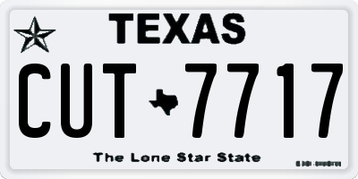 TX license plate CUT7717
