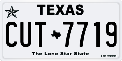 TX license plate CUT7719