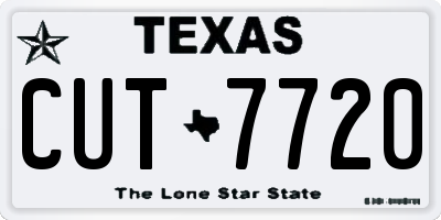 TX license plate CUT7720
