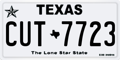 TX license plate CUT7723