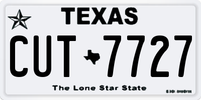 TX license plate CUT7727