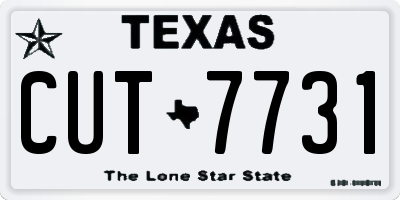 TX license plate CUT7731