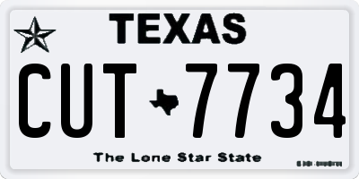 TX license plate CUT7734