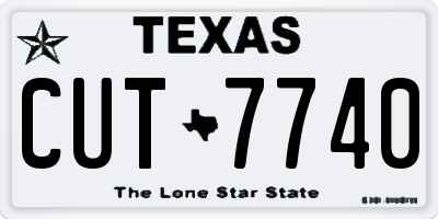 TX license plate CUT7740