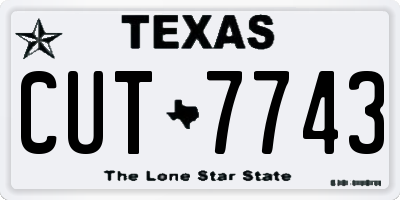 TX license plate CUT7743