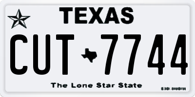 TX license plate CUT7744