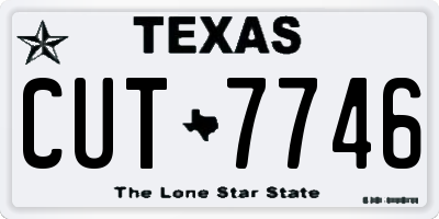 TX license plate CUT7746