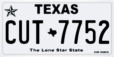 TX license plate CUT7752