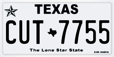 TX license plate CUT7755