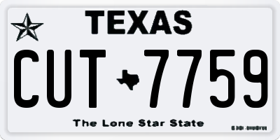 TX license plate CUT7759