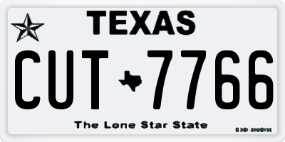 TX license plate CUT7766