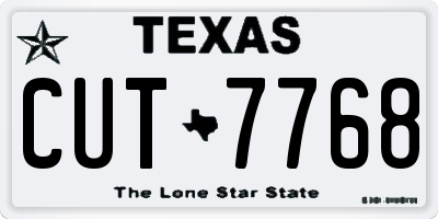 TX license plate CUT7768