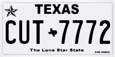 TX license plate CUT7772